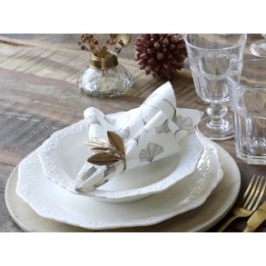 Chic Antique, Serviet med blade, hvid