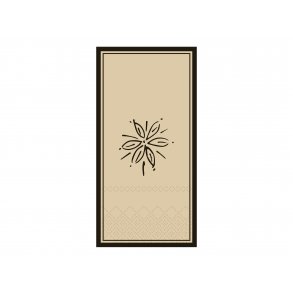 Chic Antique, Serviet med blomst, honning farvet