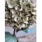 Chic Antique, Fleur Hortensia med blade, H80 cm., verte