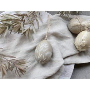 Chic Antique, Pskeg med hndmalede blomster, latte