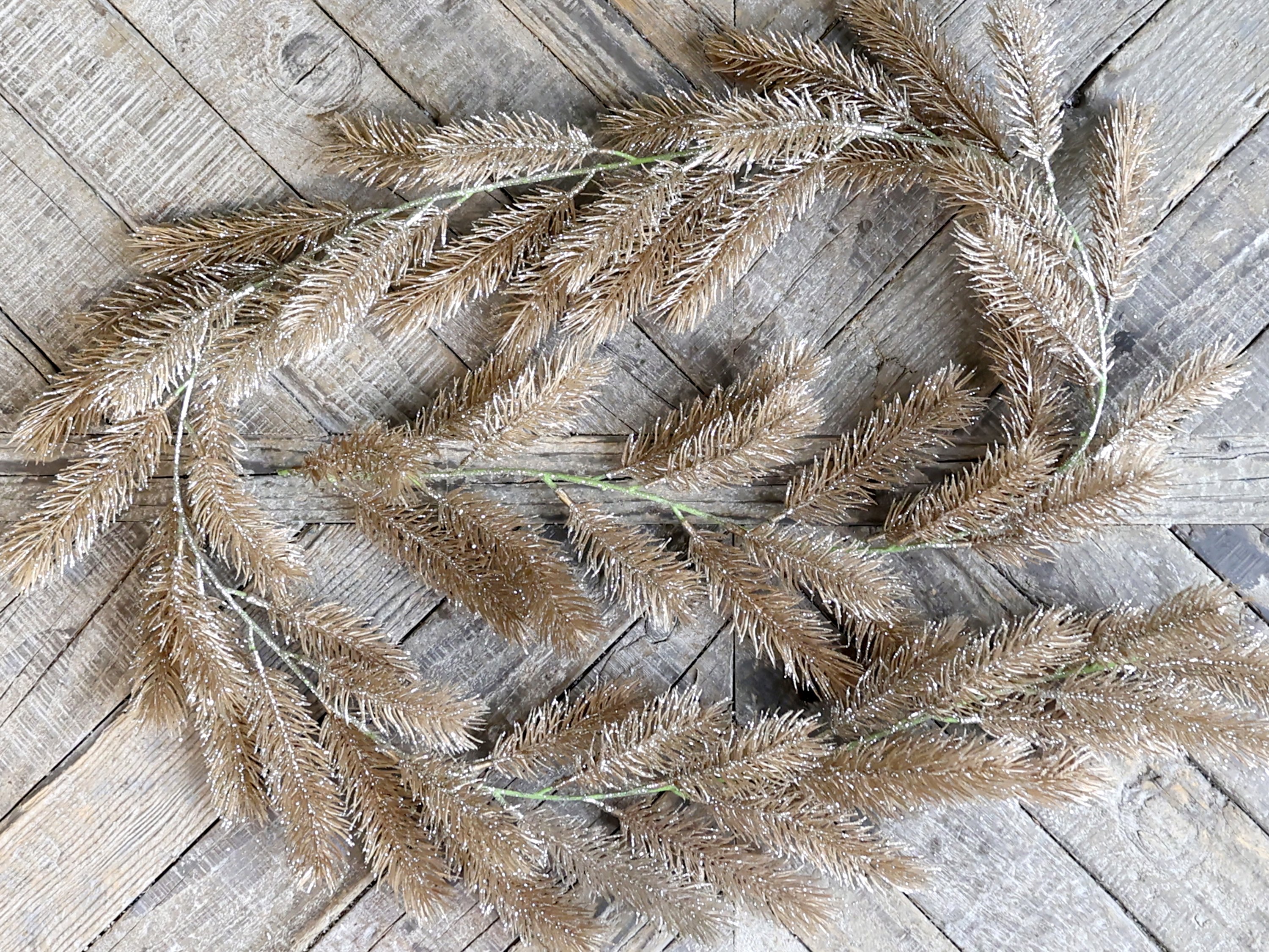 Chic Antique, Fleur granranke med glimmer, L180 cm.