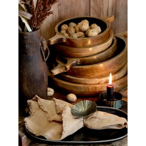 Chic Antique, Servietring med blomst, antique messing