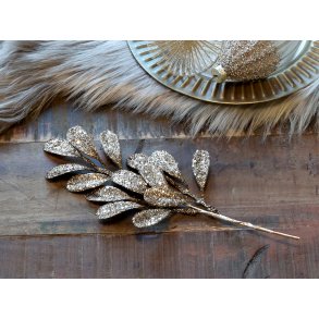 Chic Antique, Fleur Gren med blade og glimmer