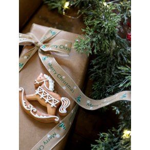 Chic Antique, Bnd med Merry Christmas, Latte