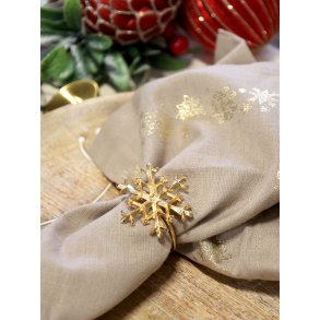 Chic Antique, Servietring med snefnug, messing