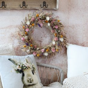 Chic Antique, Fleur Krans med farvede blomster
