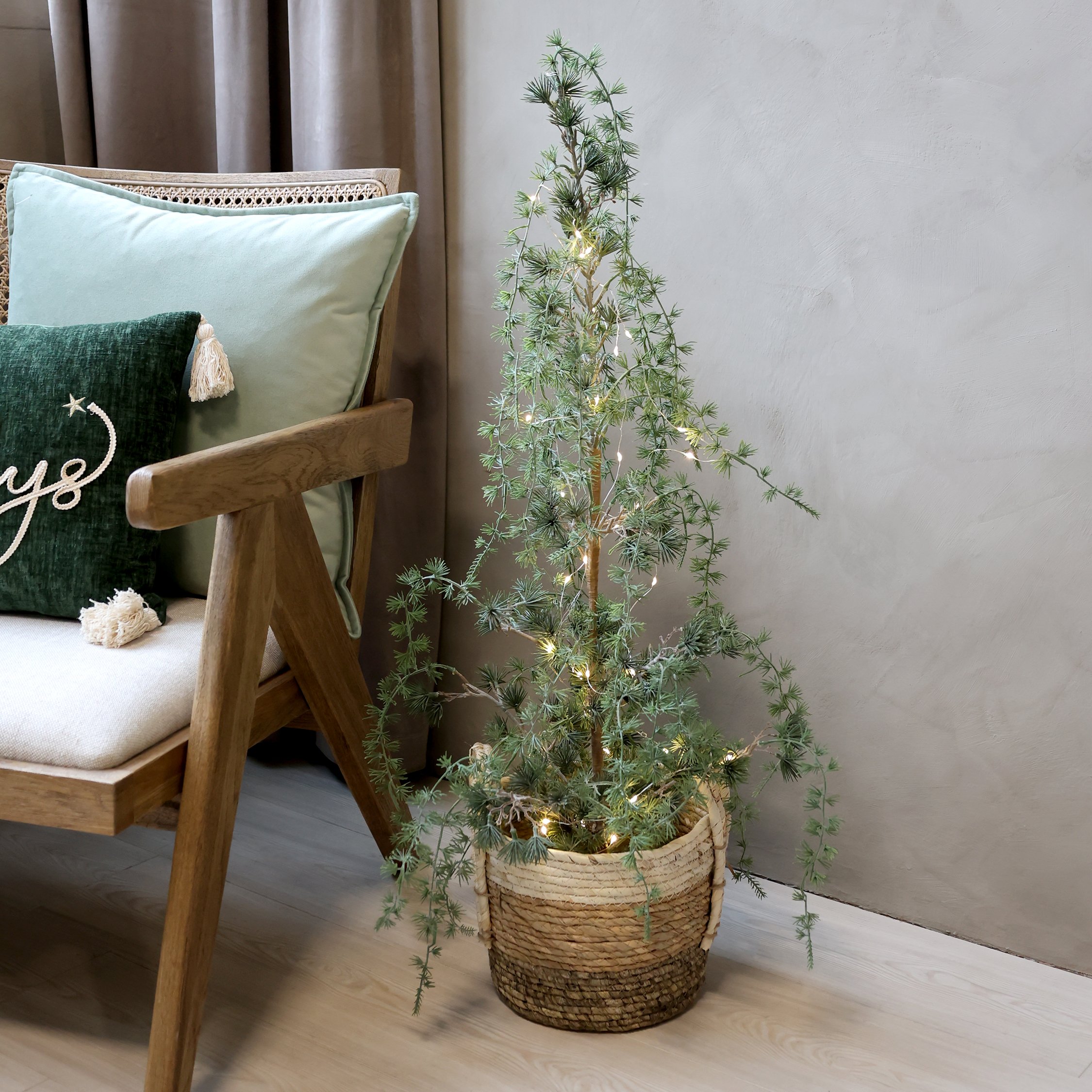 Chic Antique, Fleur grantr med LED, H90 cm.