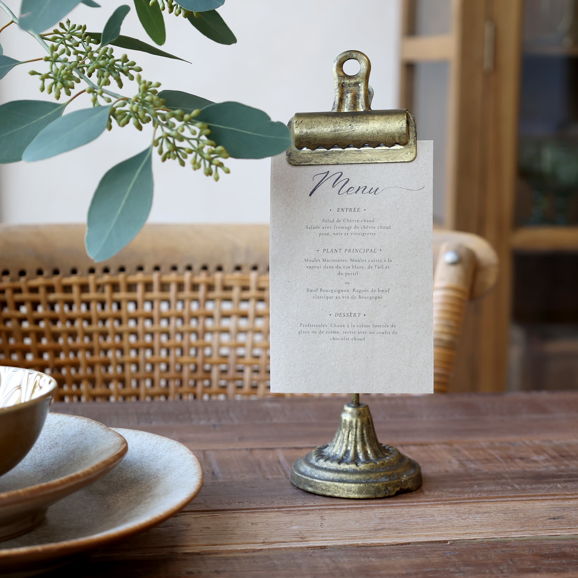 Chic Antique, Holder med klips, menu holder