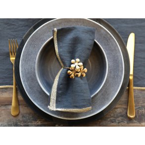 Chic Antique, Servietring med blomster, messing