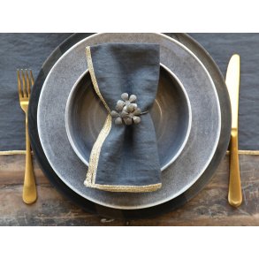 Chic Antique, Servietring med blomster, antique messing