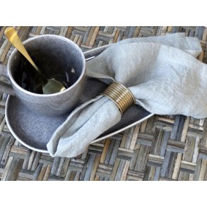 Chic Antique, Servietring med perlekant, messing