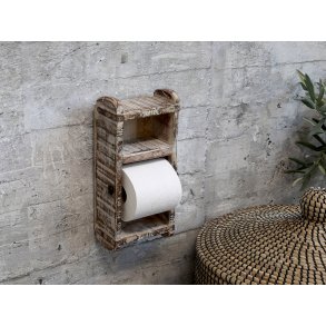 Chic Antique, Toiletpapirholder af murstensform, antique hvid