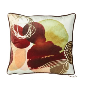 Speedtsberg, Pude med velor, 45 x 45 cm., gyldent mnster