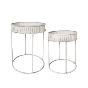 Chic Antique, Bord med dekorkant s�t med lille og stor