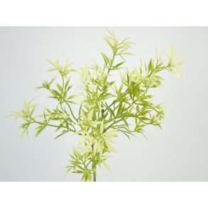 DEKO FLORALE, Kunstig gren med blade, 40 cm, Cream
