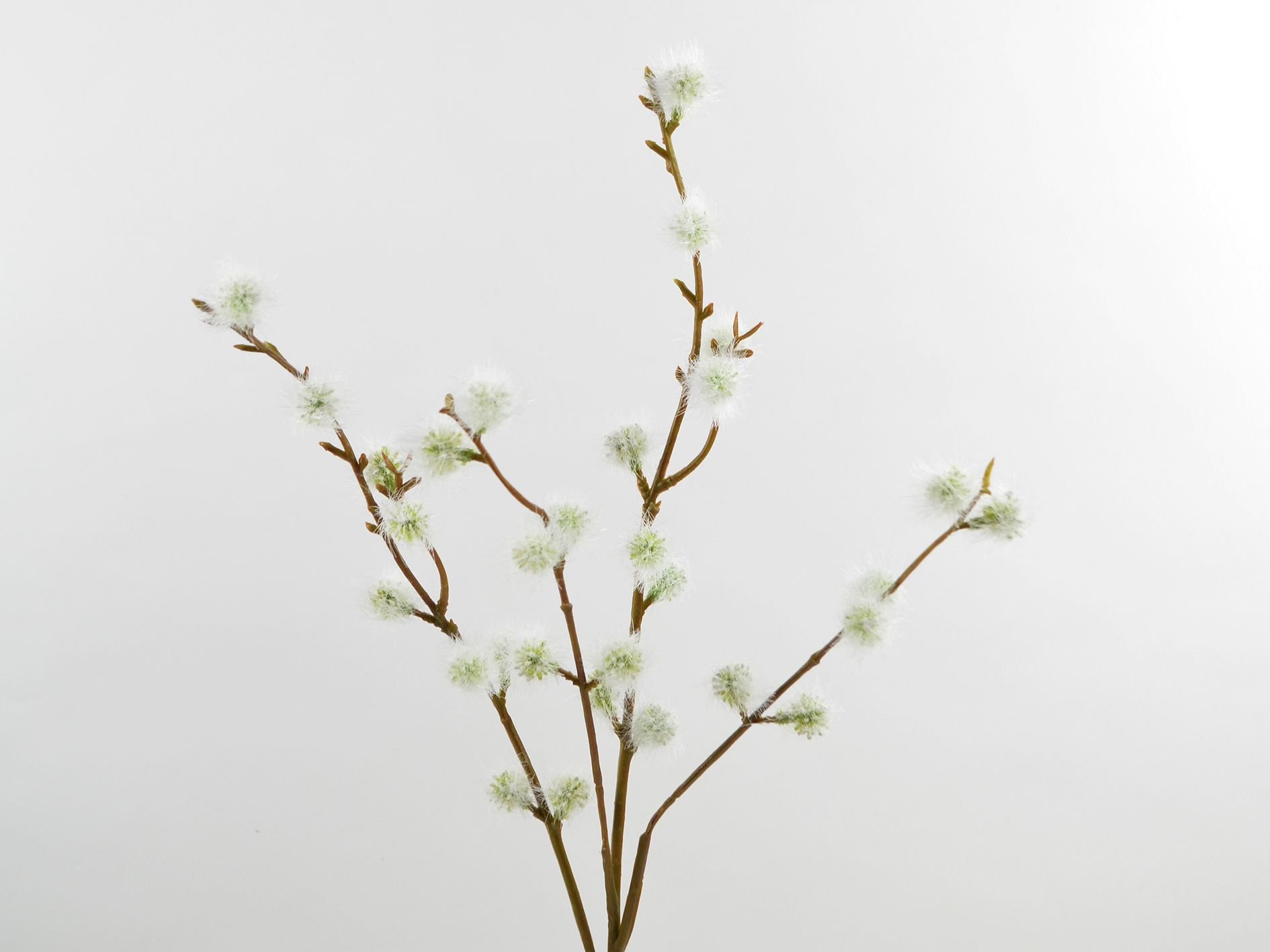 DEKO FLORALE, Kunstig blomstergren, 60 cm, hvid