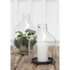 Ib Laursen, Lysbakke med kant, sort, 16 cm.