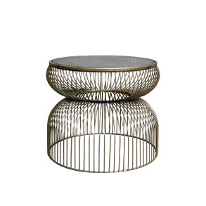 Chic Antique, Sidebord med glasplade, H40/�47,5 cm.