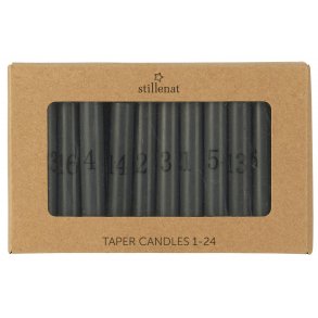 Ib Laursen, Kalenderlys 1-24 kertelys mrkegr med sorte tal