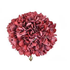 DEKO FLORALE, Kunstig hortensia, 53 cm, bordeaux
