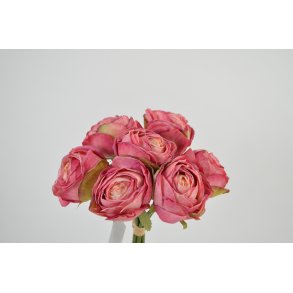 DEKO FLORALE, Buket med 7 roser, 35 cm., Lyserd