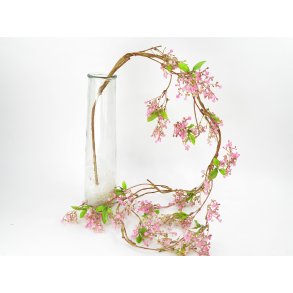 DEKO FLORALE, Slyngplante med lyserde blomster, 152cm.