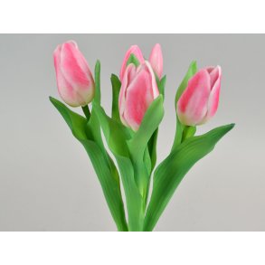 DEKO FLORALE, Kunstig tulipan, pink (naturtro), 5 stk. 30 cm. 