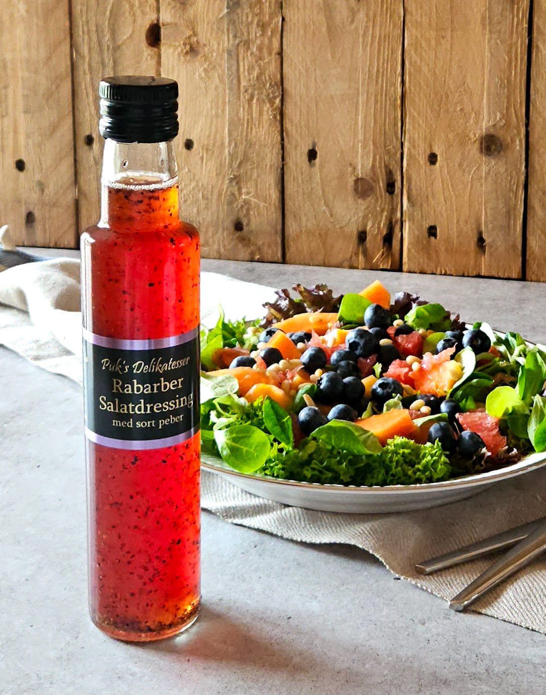 Puk's Delikatesser, Rabarber Salatdressing med sort peber