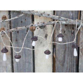 Chic Antique, Ranke med 6 svampe velour, mocca