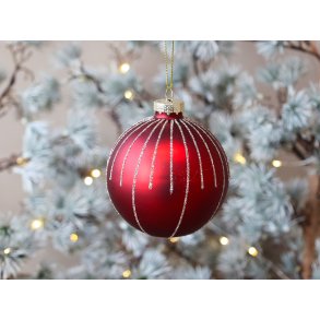 Chic Antique, Julekugle med glimmer, antique cherry