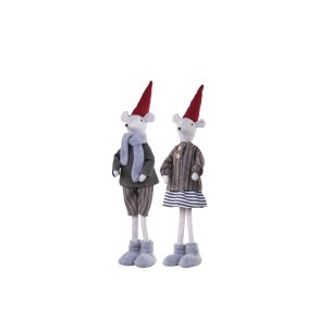 Chic Antique, Asger & Agnes Julemus stende st med 2, 52 cm hj