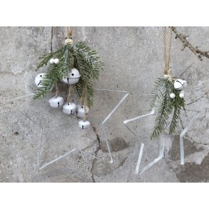 Chic Antique, Fleur stjerne med gran og bjlder, antique hvid