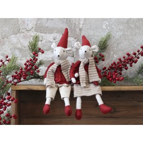 Chic Antique, Julius & Juliane Julemus siddende, st med 2, 32 cm hj