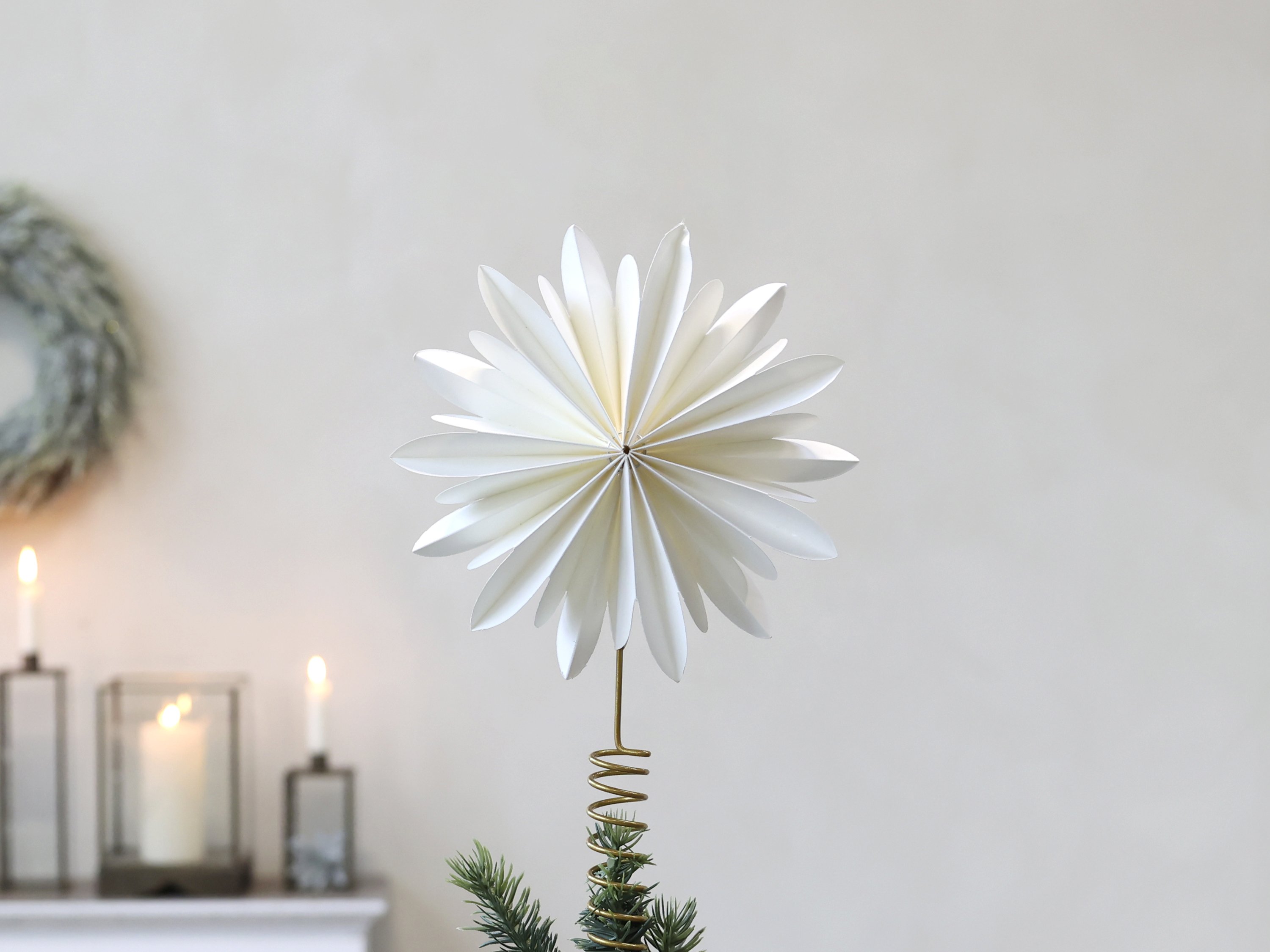 Chic Antique, Topstjerne i papir, 18 cm.
