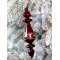 Chic Antique, Ornament i glas med glimmer, H17 cm, rd