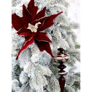 Chic Antique, Ornament i glas med glimmer, H16 cm, rd