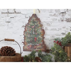 Chic Antique, Vintage Skilt med juletr