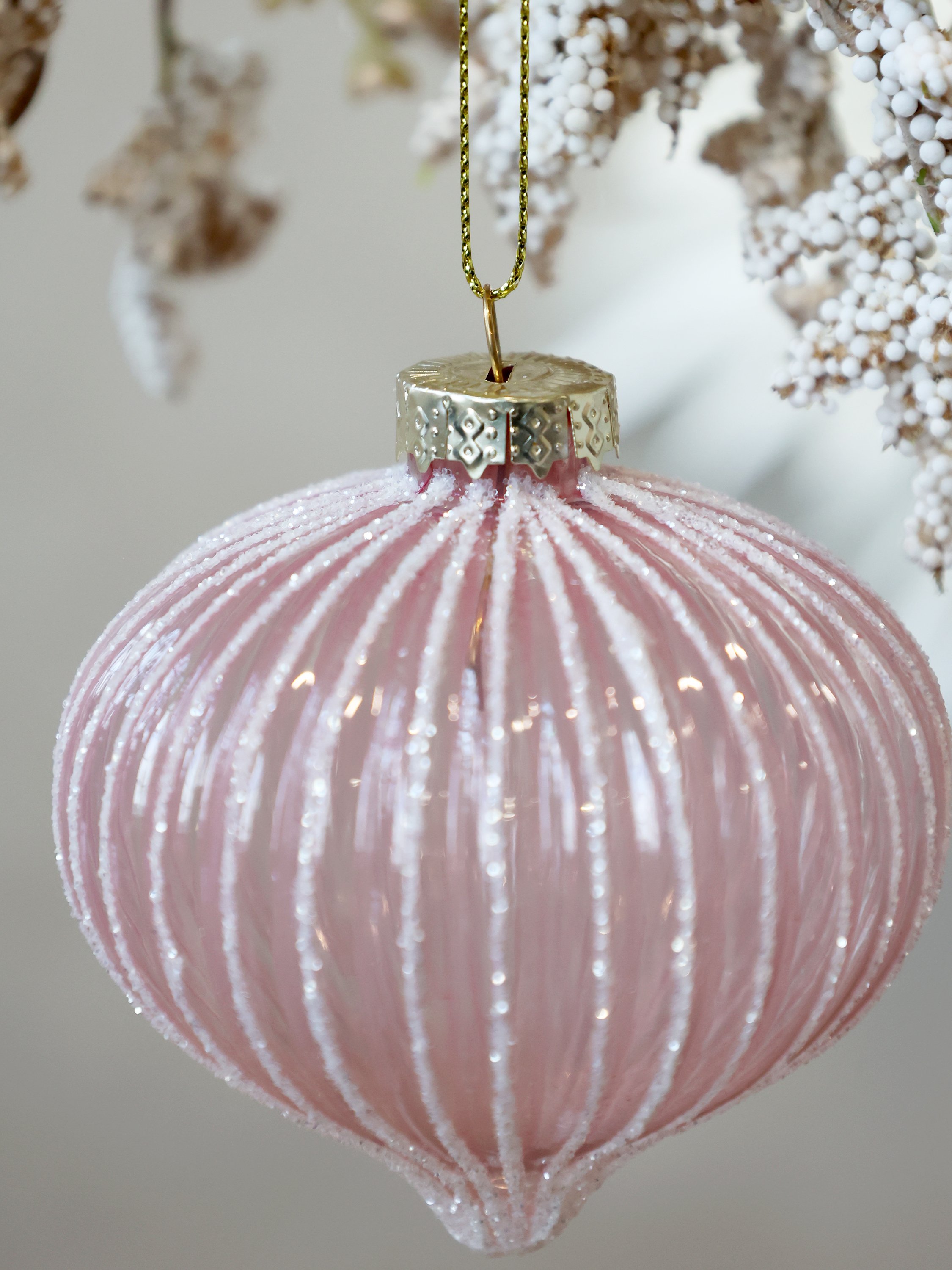 Chic Antique, Julekugle, 8 cm., rosa