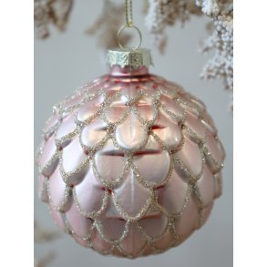 Chic Antique, Julekugle, 8 cm., rosa