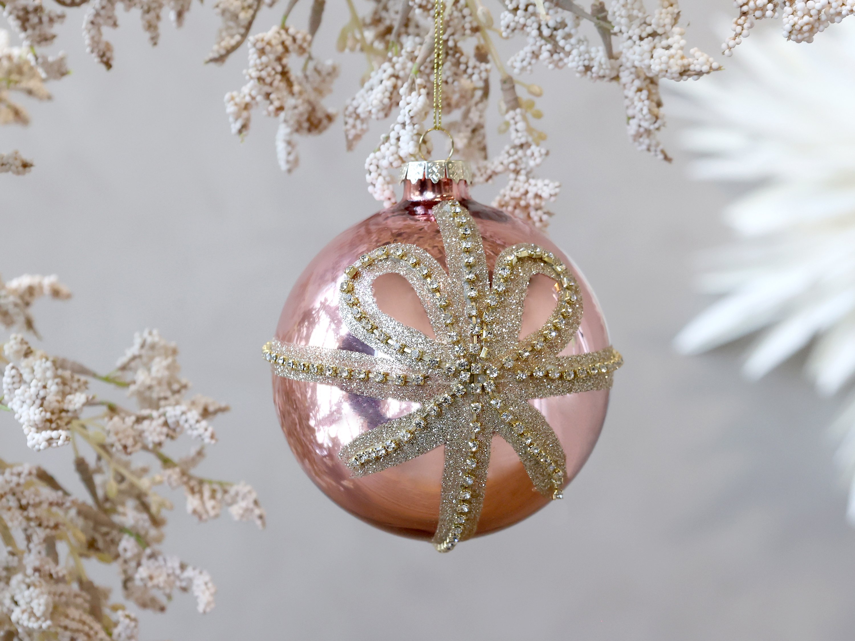 Chic Antique, Julekugle, 10 cm, rosa