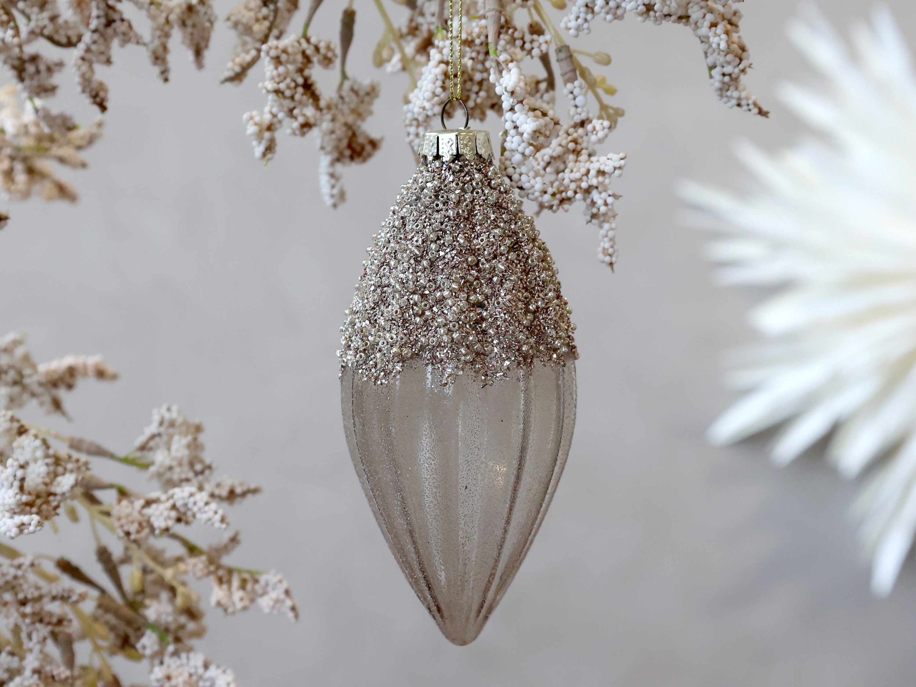 Chic Antique, Julekugle, H12/6 cm., klar