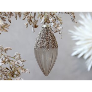 Chic Antique, Julekugle, H12/6 cm., klar