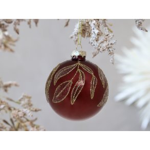 Chic Antique, Julekugle, 8 cm., Antique cherry