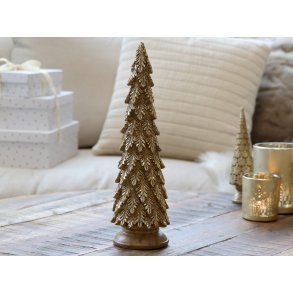 Chic Antique, Juletr med blade-mnster, H31,5 cm.