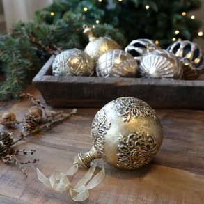 Chic Antique,Kugle med bnd, Antique messing, 15,5 cm