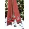 Chic Antique, Vintage Ski med stave, antique cherry