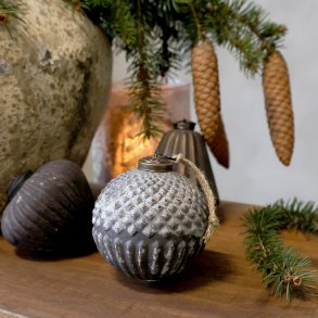 Chic Antique, Julekugle til ophng, 10 cm., Antique mocca