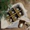 Chic Antique, Julekugler i �ske med 6 stk., champagne