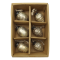 Chic Antique, Julekugler i �ske med 6 stk., champagne