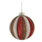 Chic Antique, Julekugle med striber, 8 cm., cherry